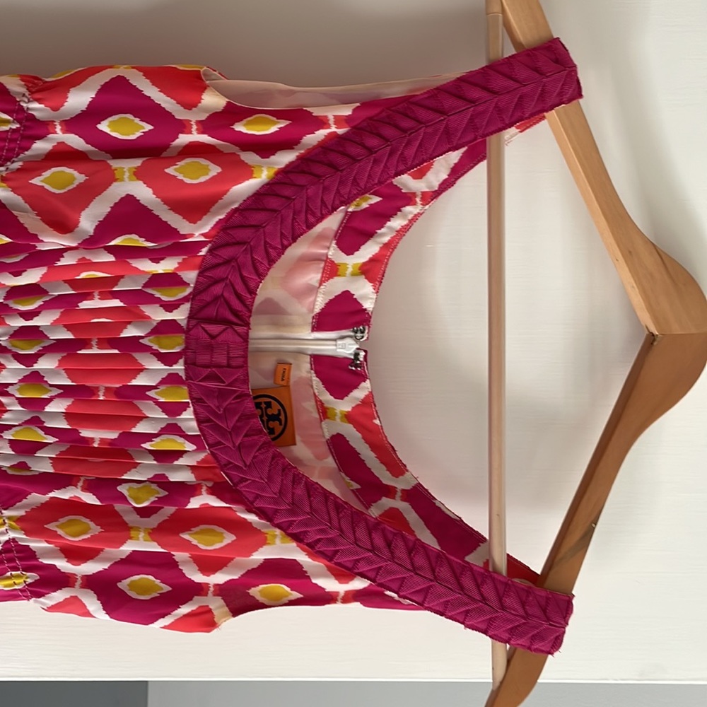 Tory Burch Ikat print silk dress 4 - Picture 5 of 10
